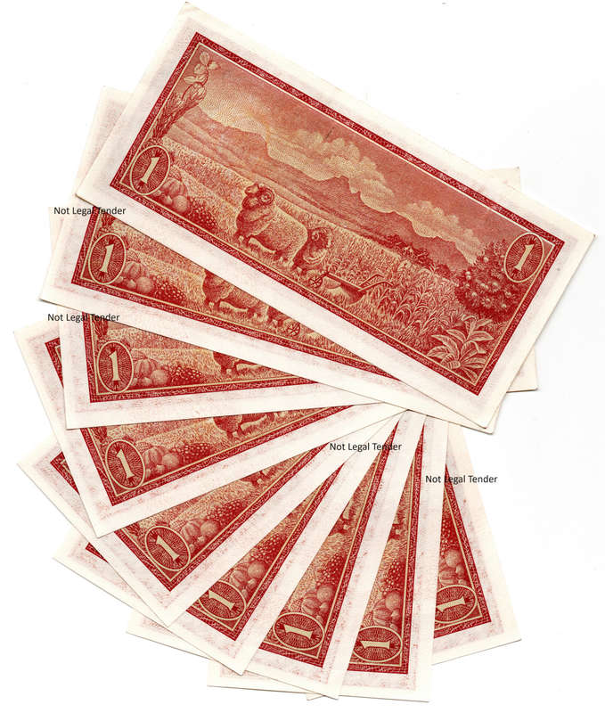 Lot of 9 x Consecutive 1975 South Africa Consecutive Type 11 TW De Jongh R1`s `985761 to 985769`