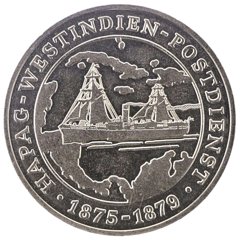 1975 German Commemorative issue Hapag Westindien Postdienst Medal