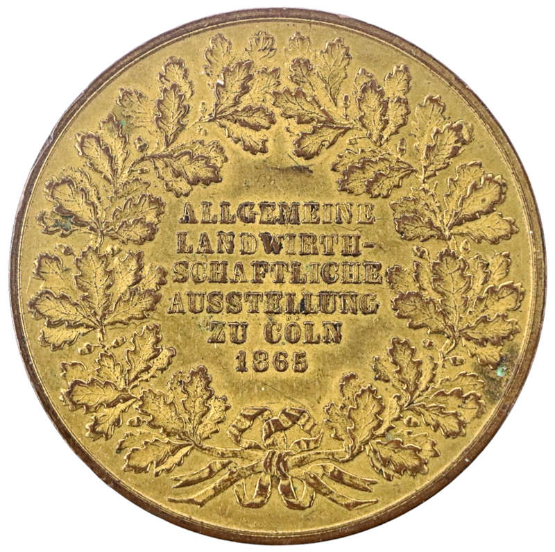 1865 Koln Germany General Agricultural Bronze Medal