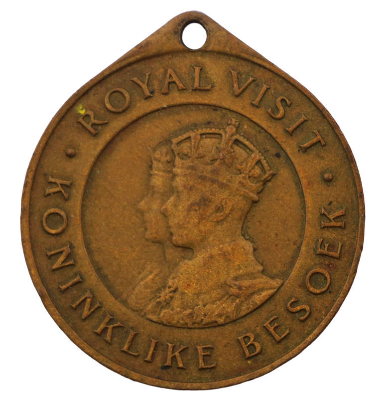 1947 Royal Visit of King George VI and Queen Elizabeth Bronze medallion