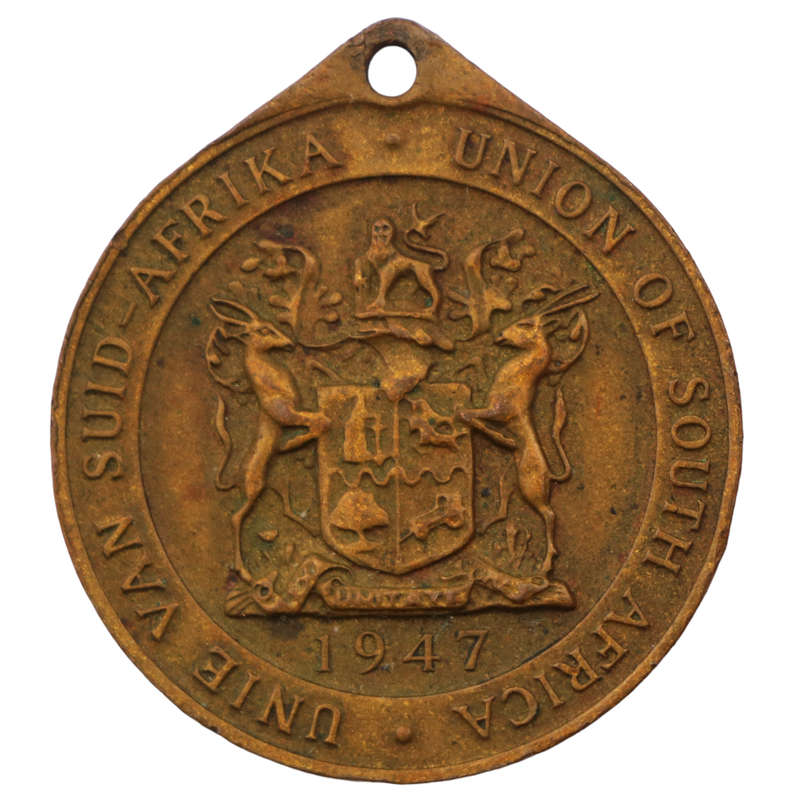1947 Royal Visit of King George VI and Queen Elizabeth Bronze medallion