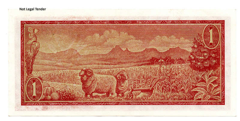 1973 South Africa Type 9 TW De Jongh Second Issue R1 Replacement `Z`