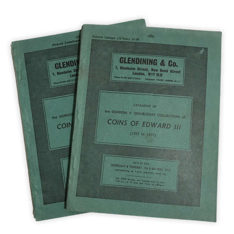 Glending & Co. 1972 x 2 of Auction Catalogues of the Gordon V. Doubleday Collection - Coins of Edwar