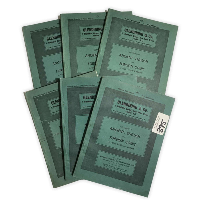 Glending & Co. 1970-1971 Lot of 6 Auction Catalogues of Ancient, English & Foreign Coins (some illus