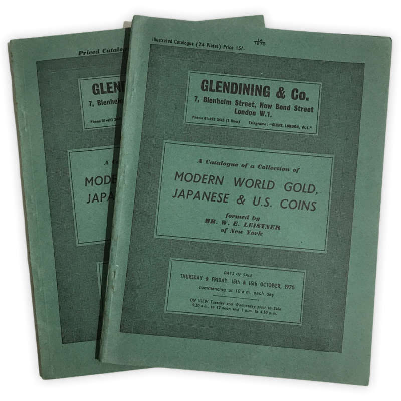Glending & Co. 1970 x 2 Auction Catalogues of Modern World Gold, Japanese & US Coins (some illustrat