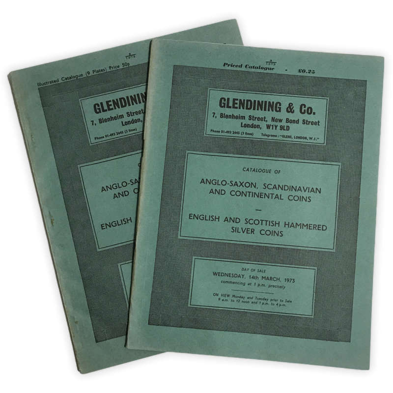Glending & Co. 1973 x 2 Auction Catalogues of Anglo-Saxon, Scandinavian & Contiental Coins  (some il