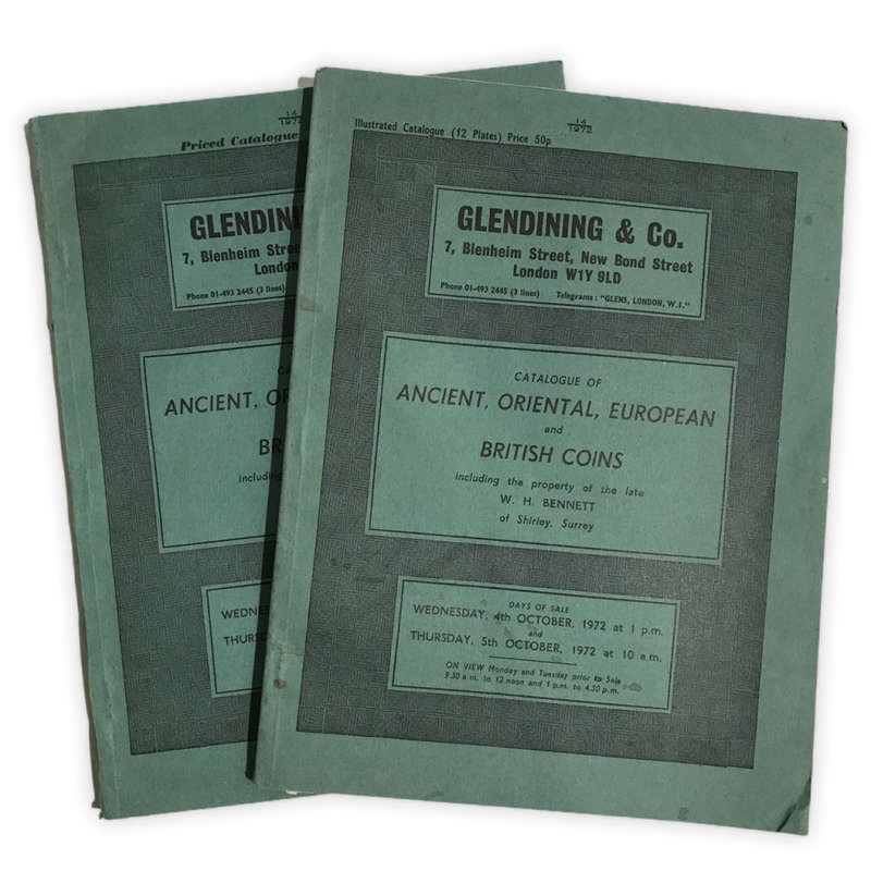Glending & Co. 1972 x 2 Auction Catalogues of Ancient, Oriental, European & British Coins (illustrat