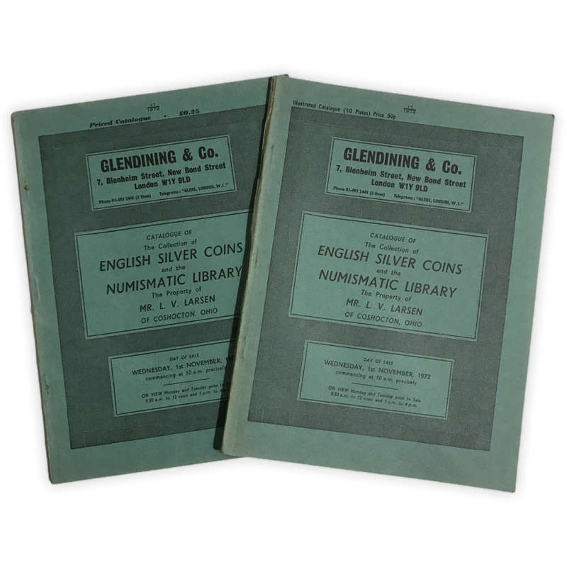 Glending & Co. 1972 x 2 Auction Catalogues of English Silver Coins and the Numismatic Library (illus