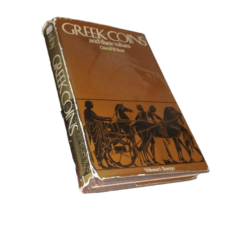 1978 Greek Coins And Their Values- Volume 1 Europe by David R. Sear Hardcover w/ Dustjacket