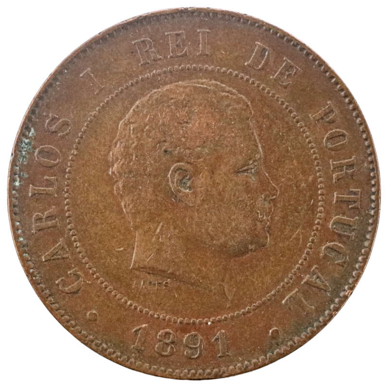 1891 Portugal 20 Reis KM#769