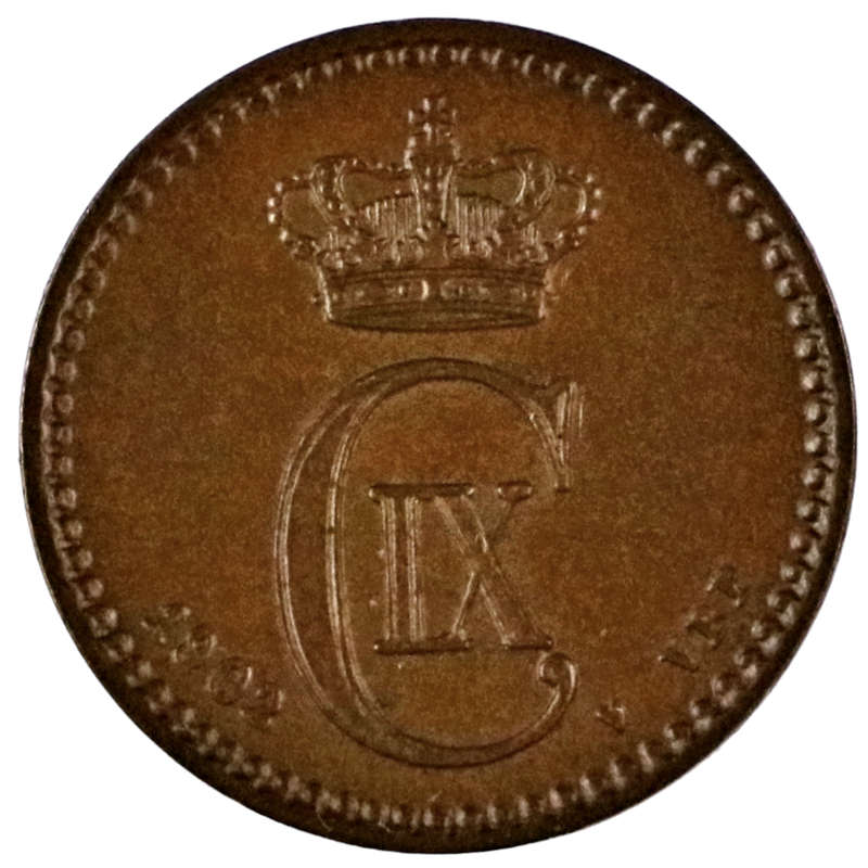 1902 Denmark 1 Ore KM#792