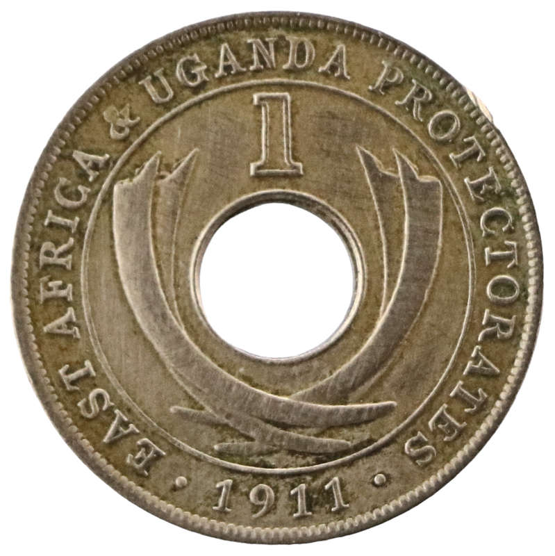 1911 East Africa and Uganda Protectorate 1 Cent KM#7
