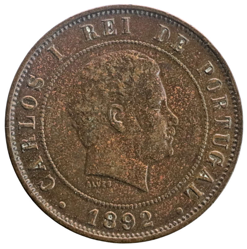 1892 Portugal 20 Reis KM#533