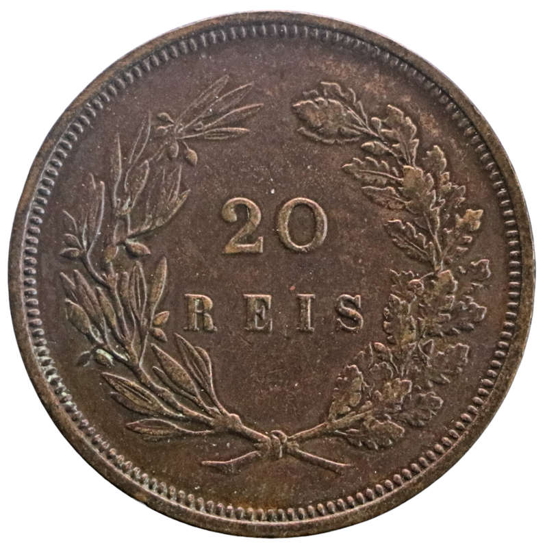 1892 Portugal 20 Reis KM#533