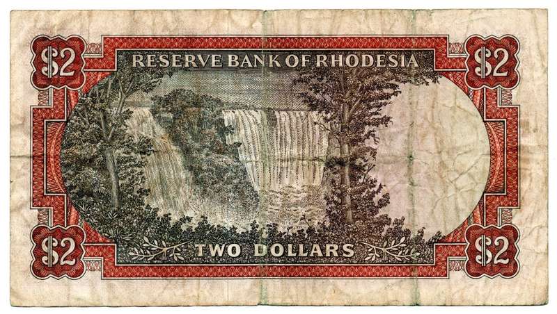 1970 Rhodesia 2 Dollars Pick#31a