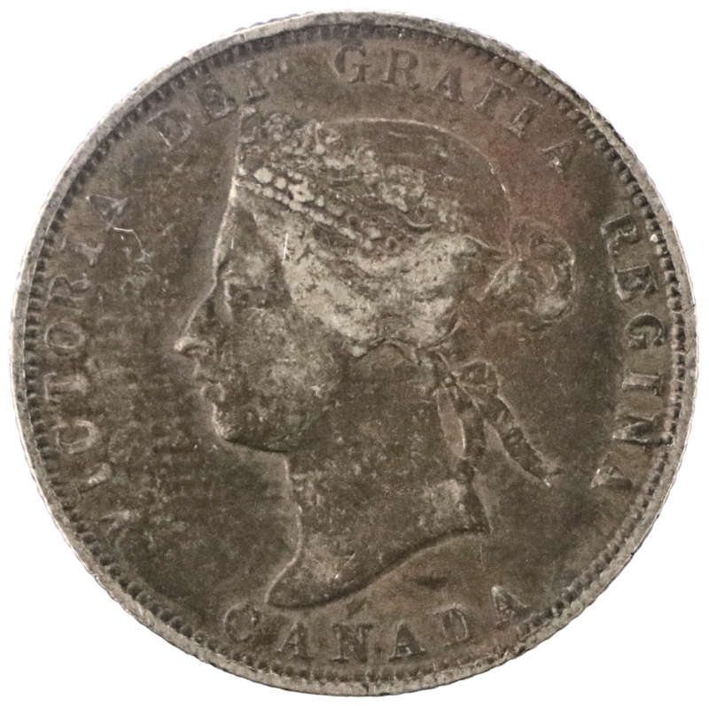 1872-H Canada .925 Silver 25 Cent KM#5
