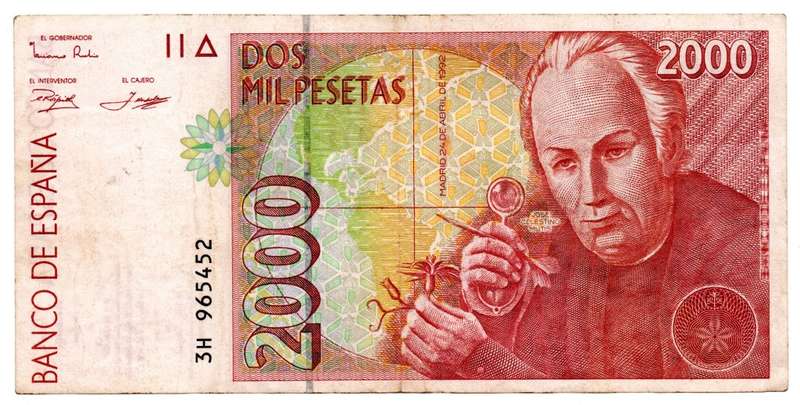1996 Spain 2000 Pesetas Pick#164