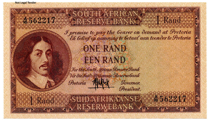 1961 South Africa Type 1 First Issue MH De Kock R1