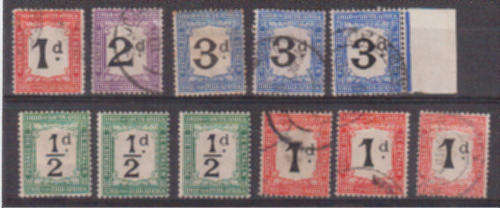 Union of SA 1914 used as per scan except SA CC1. Postage due