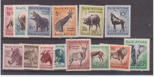 Union of SA 1954 - slight hinged - complete set definative issue