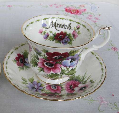 Royal Albert March Flower of the month Tea Duo
