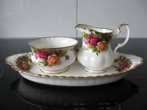Royal Albert Sugar Bowl, Milk Jug and Tray
