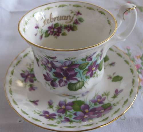 Royal Albert Flower of the Month February Coffee Duo
