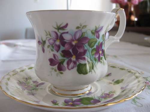 Royal Albert Flower of the Month February Coffee Duo