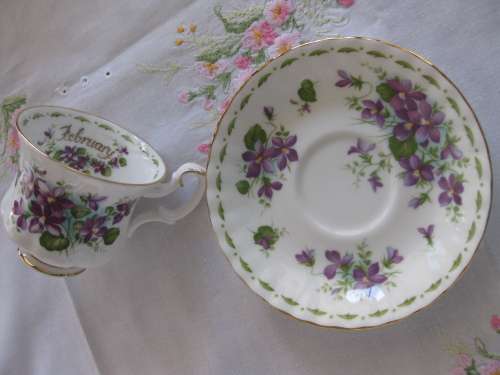 Royal Albert Flower of the Month February Coffee Duo