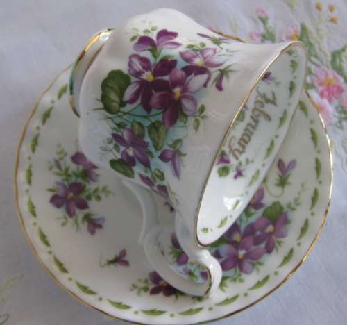 Royal Albert Flower of the Month February Coffee Duo