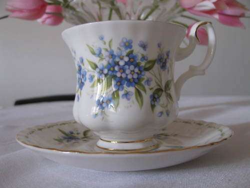 Royal Albert Flower of the Month July Coffee Duo