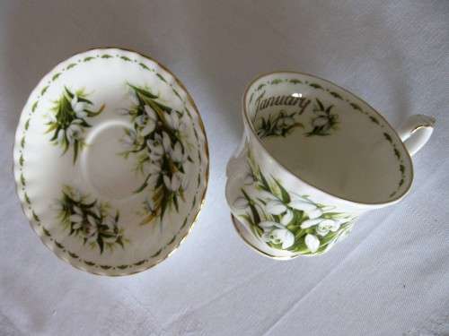Royal Albert Flower of the Month January Tea Duo
