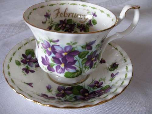 Royal Albert Flower of the Month February Tea Duo