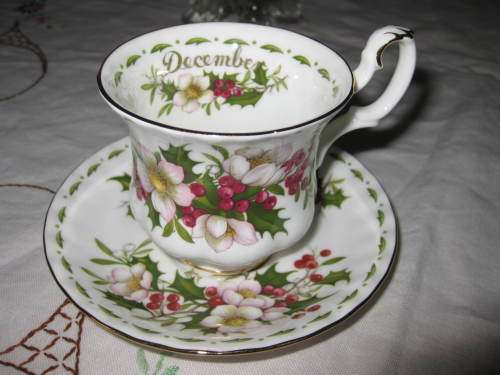 Royal Albert Flower of the Month December Coffee Duo
