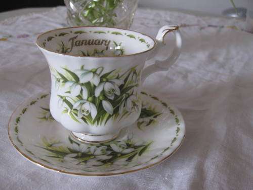 Royal Albert Flower of the Month January Coffee duo