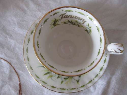 Royal Albert Flower of the Month January Coffee duo