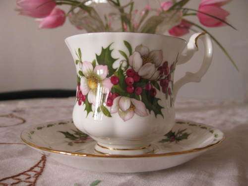 Royal Albert Flower of the Month December Coffee Duo