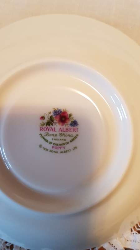 Royal Albert Flower of the Month August Tea trio