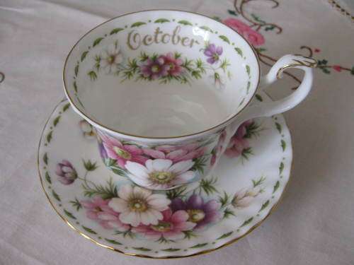 Royal Albert Flower of the Month October Tea duo