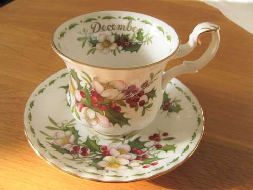 Royal Albert Flower of the Month December Coffee Duo