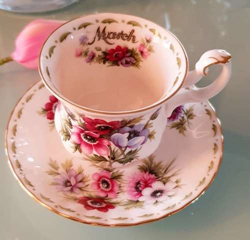 Royal Albert Flower of the Month March Coffee Duo