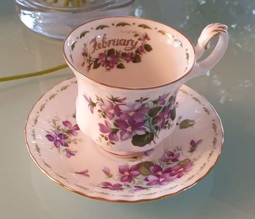 Royal Albert Flower of the Month February Coffee Duo