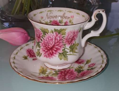 Royal Albert Flower of the Month November Coffee Duo