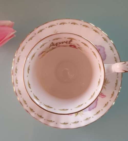 Royal Albert Flower of the Month April Coffee Duo