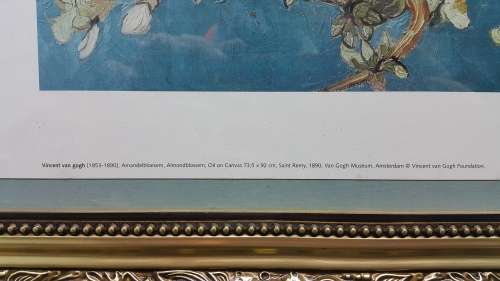 VINCENT VAN GOGH FRAMED ART PRINT UP ON AUCTION GALLARY STATUS !