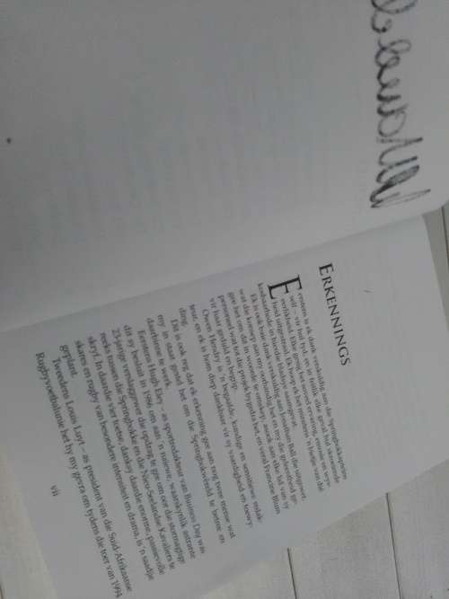 'DIE KAPTEINS' BOOK WITH AUTHOR SIGNITURE AND WHAT LOOKS TO BE MADIBA'S SIGNITURE