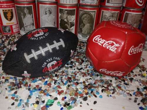 COCA COLA - MINATURE FOOTBAL & SOCCER BALL