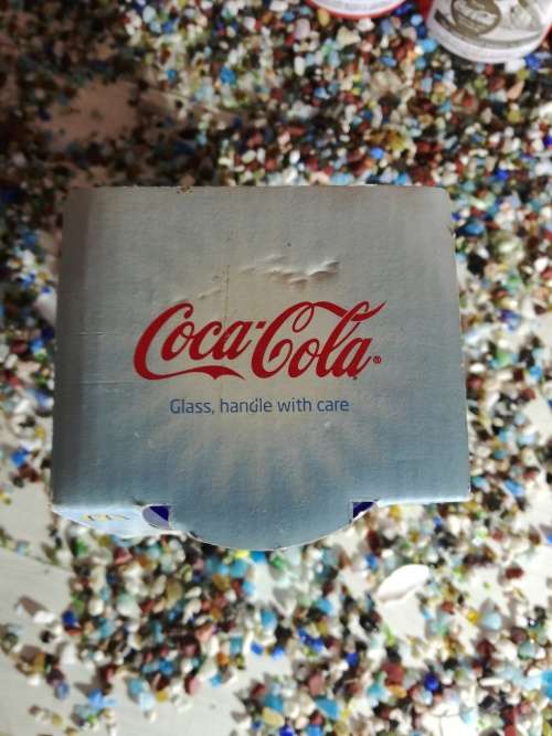 McDonald's "Splash /Bubble" Glass (Classic Shape) 2010, BNIB, Blue Glass