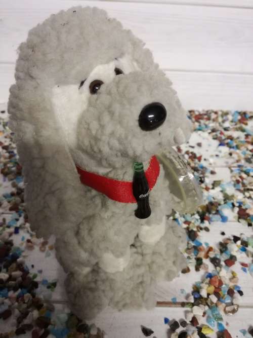 !!! COCA COLA STRUDEL POODLE PLUSH BEAN BAG - ITEM#0214. COLLECTORS ITEM !!!