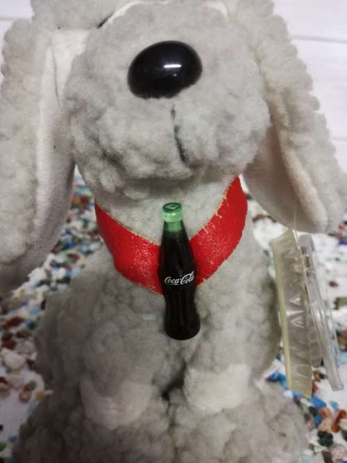 !!! COCA COLA STRUDEL POODLE PLUSH BEAN BAG - ITEM#0214. COLLECTORS ITEM !!!